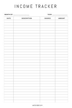 a printable sign up sheet for an invoice tracker with the words,