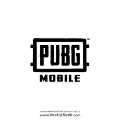 the pubg mobile logo is shown in black and white, with an image of a bar