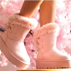 Size 9 Brand New In Box! Pink Fur, Fur Lined Boots, Bootie Boots, Ankle Boots, Women Shoes, Brand New, Boots, Pink, Women Shopping