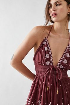 Real Love Embroidered Dress | Free People Summer Sundress, Embroidered Maxi Dress, Print Graphic, Maxi Skirts, Real Love, Boho Maxi Dress, Boho Clothing, Free People Dress, Embroidered Dress