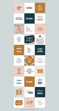 a poster with different types of business cards