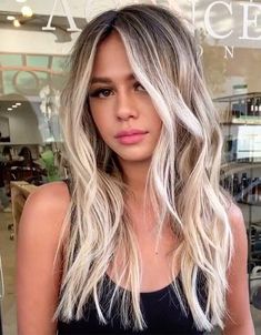 Balayage Hair Ideas, Ash Blonde Hair Balayage, Blonde Hair With Roots, Balayage Ideas, Icy Blonde Hair, Dark Roots Blonde Hair, Ash Blonde Hair