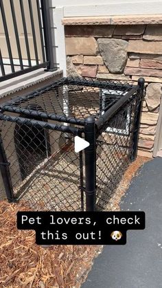 a dog gate that has the words pet lovers, check this out