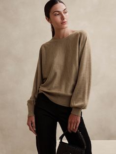 Merino Sweater, The Sheep, Women's Sweaters, Sweaters Online, New Classic, Sleeve Detail, Light Weight Sweater, The Land, Black And Navy