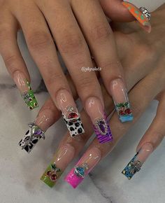 Short Exotic Nail Designs, Unique Acrylic Nails Creative, Cute Freestyle Nails, Small Nails, Colored Acrylic Nails, Nails Salon, Short Square Acrylic Nails, Henderson Nv, Unique Acrylic Nails