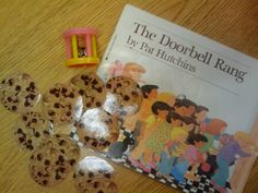 a book and some cookies on a table