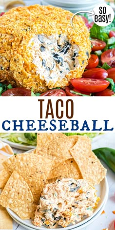 this taco cheese ball is the perfect appetizer for any party