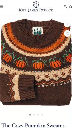 Pumpkin 
 • Sweater 
 • Warm 
 • Cozy 
 • Sultan 
 • Fall autumn 
 • Cottagecore Long Sleeve Sweater For Fall, Cozy Brown Sweater For Outdoor, Cozy Brown Outdoor Sweater, Retro Brown Sweater For Fall, Fair Isle Sweater For Fall Outdoor, Fall Fair Isle Sweater For Outdoor, Outdoor Fair Isle Sweater For Fall, Fall Outdoor Fair Isle Sweater, Brown Fair Isle Sweater For Fall