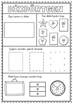 a worksheet with pictures and words for children