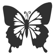 a black and white silhouette of a butterfly