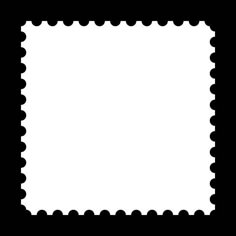 a black and white photo of a square stamp with dots on the bottom, which is blank for text