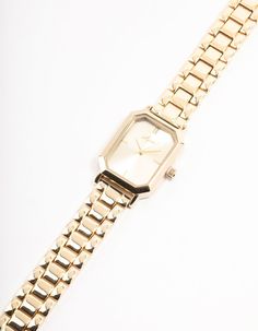 Elevate your wrist with our gold rectangle-cut corner watch—a timepiece with a classic rectangular style. Whether dressing up or keeping it casual, this versatile watch ensures a polished, fashion-forward finish. Dimensions: strap length 16 cm x strap width 1.4 cm x case size 2.4 mm width Battery Type: Sr626sw Movement Type: Pc21s Alloy Case and Strap WARNING: Button/Coin Batteries are Hazardous (new or used). Keep away from children and never allow children to replace button/coin batteries of any watch. Button Cell Batteries can cause severe or fatal injuries in 2 hours or less if they are swallowed or placed inside any part of the body. If you suspect that a battery has been ingested or inserted seek medical attention and contact your local Poisons Information Centre Immediately. In Aust Polished Fashion, Rectangle Watch, Emergency Department, 2024 Christmas, Dope Jewelry, Shop Jewelry, Dream Jewelry, Christmas Wishlist, Cute Jewelry