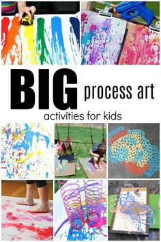 the cover of big process art activities for kids