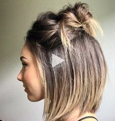 + +half up bun easy hairstyle for summer. summer hair. half up hairstyles for prom. prom hair. no heat hairstyles. easter hair, easter hair bows diy, easter hairstyles for long hair!! Easy Heatless Hairstyles, Prom Hair Up, Hairstyles Kids, Heatless Hairstyles, Edgy Short Hair, Hairdos For Short Hair, Short Hair Balayage, Short Hair Styles For Round Faces