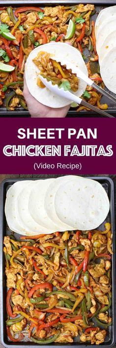 sheet pan chicken fajitas with video recipe