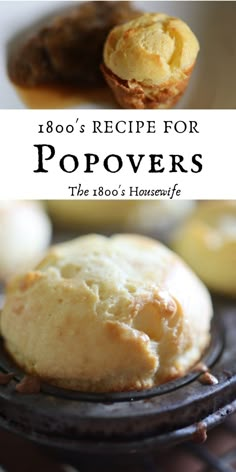 the recipe for popovers is shown here