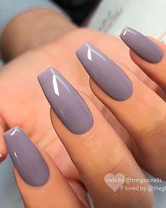 Gray Nail Art, Gray Nail, Grey Nail Art, Art Design Ideas, Designing Ideas, Simple Acrylic Nails, Gray Nails, Coffin Shape Nails, Ideas Nails