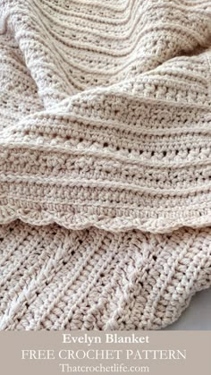 a crocheted blanket is shown with the text, free crochet pattern