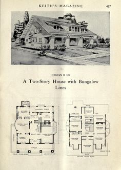 the two story house with bunglow lines is shown in this old book,