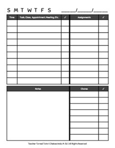 a printable worksheet for students to use