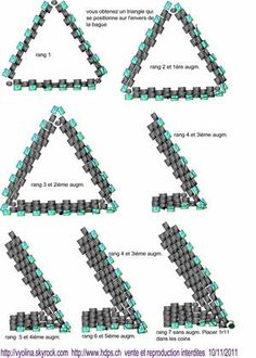 an image of some triangles made out of small blocks and numbers on the bottom right hand corner