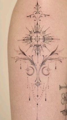 Upper Arm Ornamental Tattoo, Long Forearm Tattoo, Mandala Chandelier Tattoo, Ornamental Tattoo Sternum, Ethereal Tattoo Sleeve, Ornamental Arm Tattoo, Ornamental Shoulder Tattoo, Half Back Tattoo, Athena Tattoo