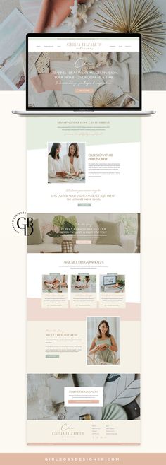 the website design is designed to look like it could be used for an interior decor store