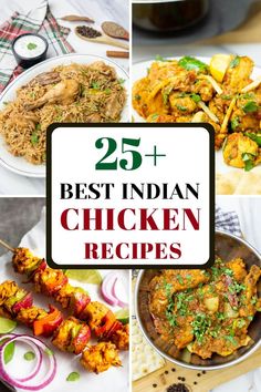 Looking for delicious Indian Chicken Recipes? Check out these 25+ amazing chicken dishes. You can find recipes for every meal that you'll love. | Indian food recipe | Indian chicken dishes | pipingpotcurry.com Indian Coconut Chicken Curry, Easy Delicious Chicken Recipes, Chicken Tikka Kebab, Chicken And Potato Curry, Indian Chicken Dishes, Saag Recipe, Delicious Chicken Recipes, Chicken And Rice Dishes, Chicken Tikka Masala Recipes