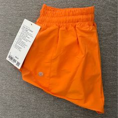 Nwt Lululemon Hotty Hot Low-Rise Lined Short 2.5" Lit Orange 6 Orange Lululemon Shorts, Diy Clothes Hacks, Lululemon Shorts, Causual Outfits, Birthday Wishlist, Shorts Athletic, Clothing Hacks, Light Orange, Athletic Wear