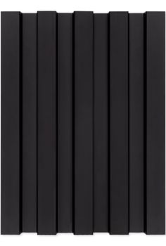 a black paneled wall with vertical lines in the center and one line at the bottom