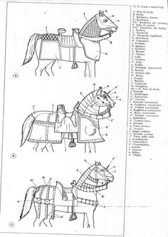 the diagram shows different types of horse and carriage parts, as well as instructions for how to use them