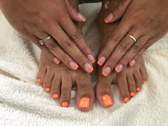 Summer Matching Nails And Toes, Toe Nails And Nails Matching, Summer Pedi Ideas, Matching Mani Pedi Ideas Summer, Summer Mani Pedi Combos 2024, Matching Hands And Toes Nails, Pedi Mani Combo, Toes And Nails Matching Color Combos, Mani And Pedi Ideas Matching Summer