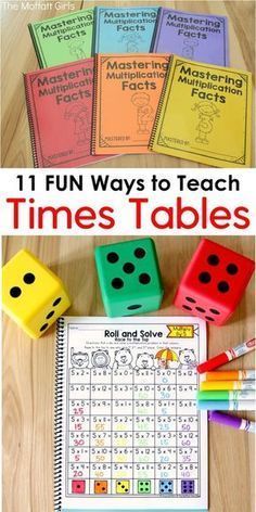 the fun and easy times tables for kids to play with are perfect for learning numbers