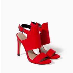 Never Worn Zara Pumps Zara Pumps, Red Sandals Heels, Red Suede Heels, Zara Sandals, Zara Heels, Red Sandals, Red Heels, Fashion Sandals, Fashion High Heels