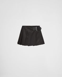 Unlined Hook-and-button closure Low rise waist Leather strap with logo Pleated Prada Skirt, Prada Dress, Png Clothes, Prada Collection, Ideas Clothes, Dr Closet, Triangle Logo, Shearling Coat, Outfit Maker