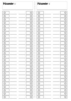 the printable numbers for nuancer and nuancer are shown in black