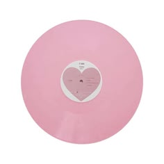 a pink vinyl record with a heart on it