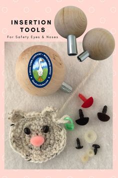 Insertion Tool For Craft Eyes and Noses Use in Crochet Amigurumi Sewing Knitted Teddy Bear