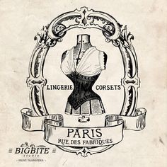 an old fashion advert for lingeriers with the words paris written in french on it