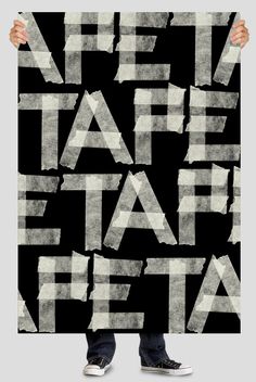 a person holding up a poster with the words fatfat affita on it