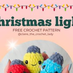 Claire Howse on Instagram: "✨🎄 Free Crochet Pattern Alert! 🎄✨  Light up your holidays with these adorable crochet Christmas lights! 💡❄️ Whether you turn them into keychains, ornaments for your tree, or string them together for a festive garland, they’re the perfect DIY touch to spread holiday cheer. 🎁✨  🎅 How to Use: ✅ Make one as a cute stocking stuffer. ✅ Craft a whole string for a cozy vibe. ✅ Use them as handmade gift tags!  📌 Sharing is encouraged (and so is spreading the Christmas spirit 🌟), but please credit me, Claire the Crochet Lady, as the original designer. 🧶 This pattern is my original work, and I’m so excited to share it with you!  Tag me in your creations—I’d love to see how you bring these lights to life! 🌟🎄  #FreeCrochetPattern #CrochetChristmasLights #CrochetOrn Christmas Amigurumi Free Pattern, Crochet Christmas Lights, Festive Garland, Cute Stocking, Crochet Eyes, Cute Stockings, Crochet Food, Adorable Crochet, Handmade Gift Tags