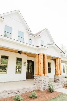 a large white house with columns and windows