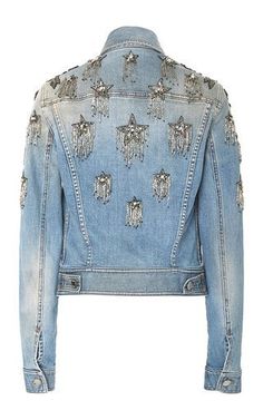 Star Embellished Denim Jacket by Roberto Cavalli | Moda Operandi