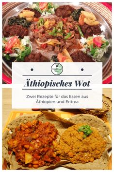 the cover of an article about ethiopian cuisine and its ingredients, including meats and vegetables