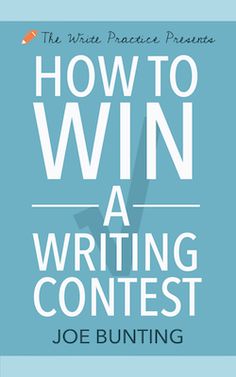 the cover of how to win a writing contest by joe bunting, with an image of