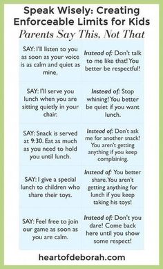 a poster with the words speak wisely creating entroecable limits for kids