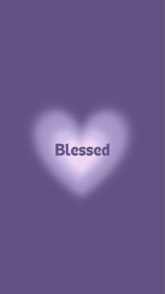 a heart shaped object with the word blessing written in it's center on a purple background