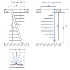 the diagram shows how to draw steps and railings for an outdoor area, with different angles