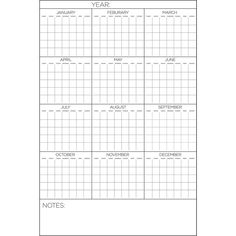 the printable calendar is shown in black and white, with notes for each month