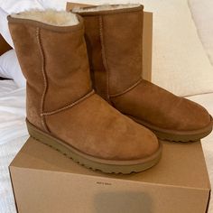 Hardly Worn Chestnut Color Ugg Short Ii Style Boot Size 7 Perfect Shape Ugg Short, Short Uggs, Ugg Boot, Chestnut Color, Shoes Classic, Womens Uggs, Ugg Shoes, Ugg Boots, Chestnut